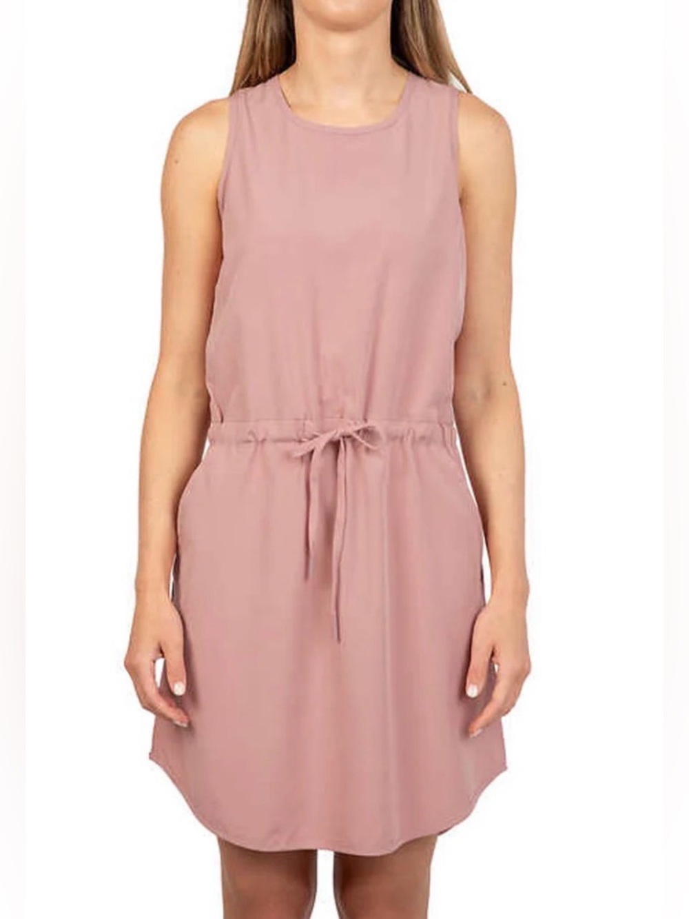 Tilley Summer Dress w/ Pockets Size Medium Mauve Pink